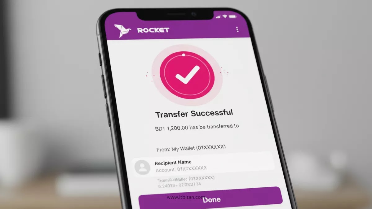রকেট থেকে বিকাশে টাকা পাঠানোর নিয়ম