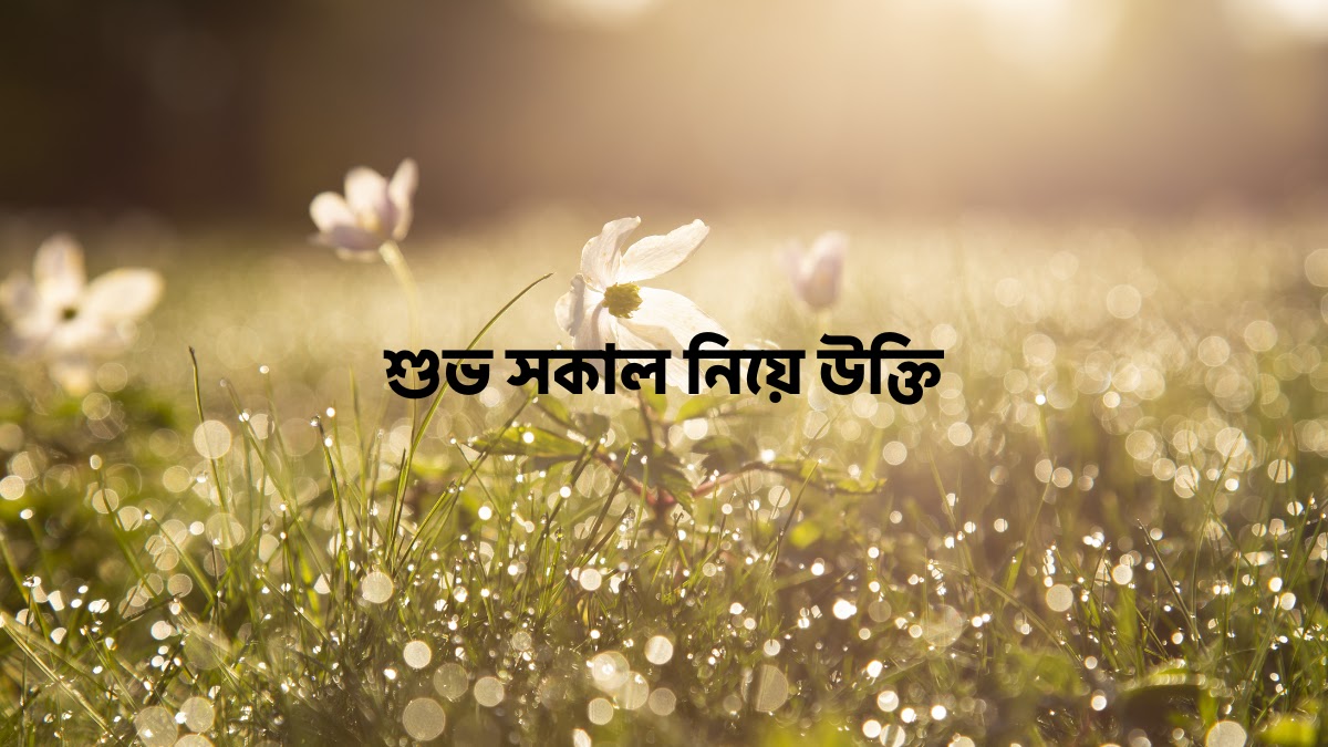 শুভ সকাল নিয়ে উক্তি