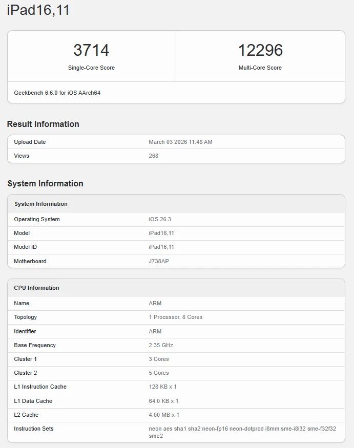 Apple iPad Air (M4) Geekbench স্কোর ফাঁস, iPad Pro এর কাছাকাছি পারফরম্যান্স 2 Apple iPad Air (M4) Geekbench