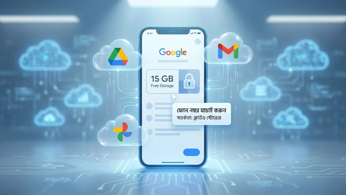 নতুন গুগল অ্যাকাউন্টে মিলছে ৫ জিবি স্টোরেজ